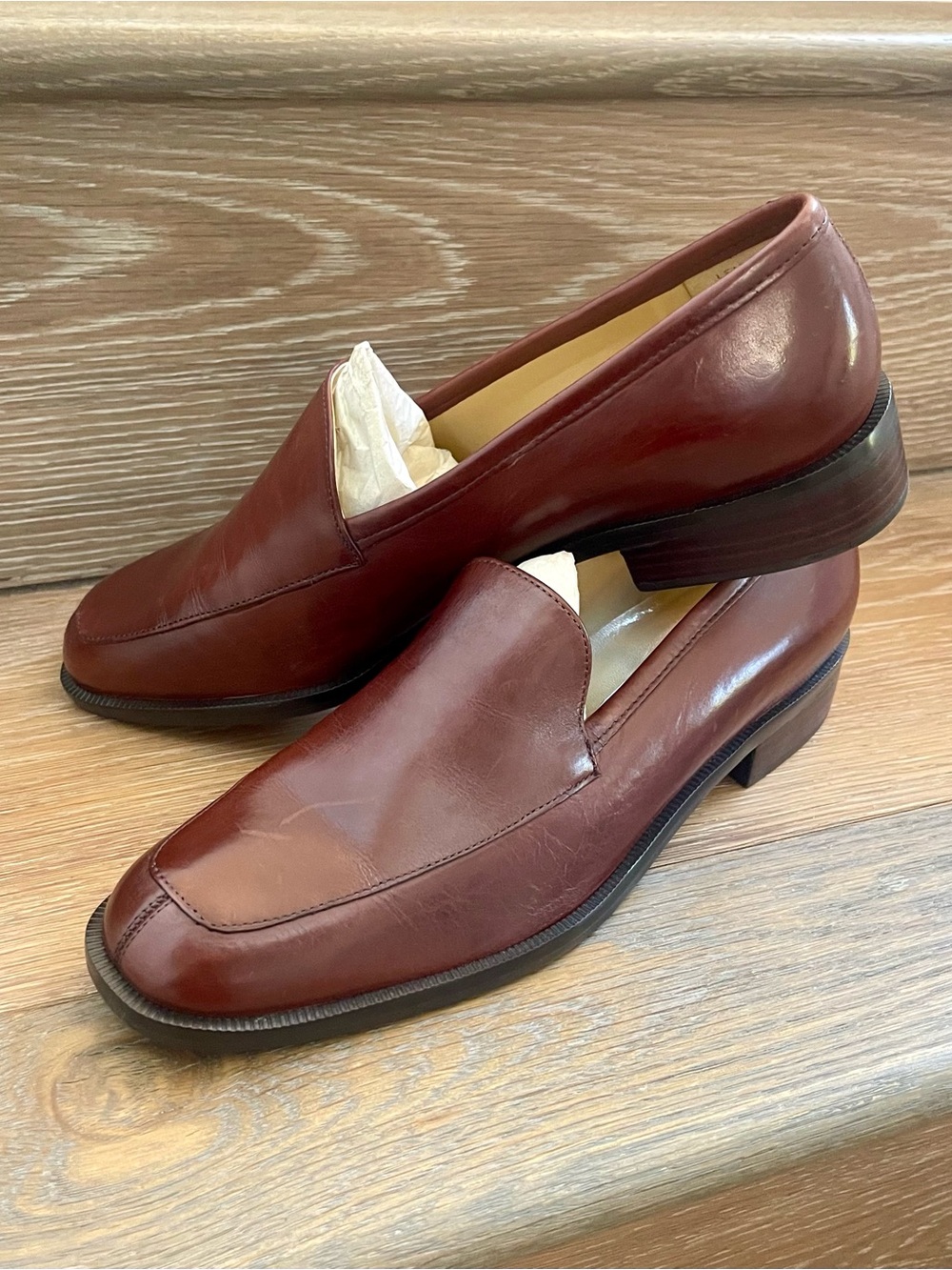 Enzo Angiolini Lafayette Women's Leather Slip-On Loafers in Whiskey Calf